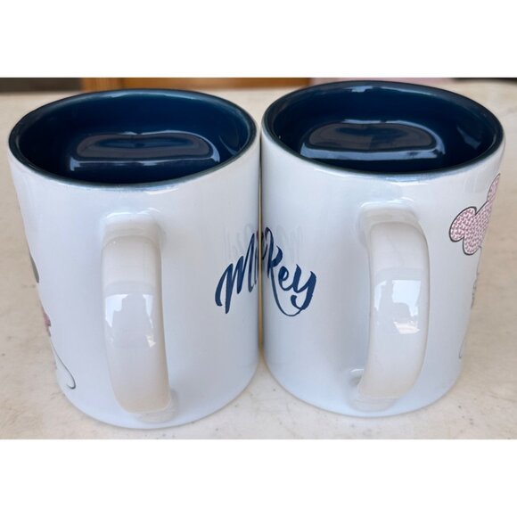 Set of 2 Disney's Minnie & Mickey Mouse XOXO 12 oz. Ceramic Coffee Mugs - Picture 5 of 10